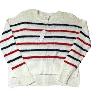 C&C California red white blue stripe sweater